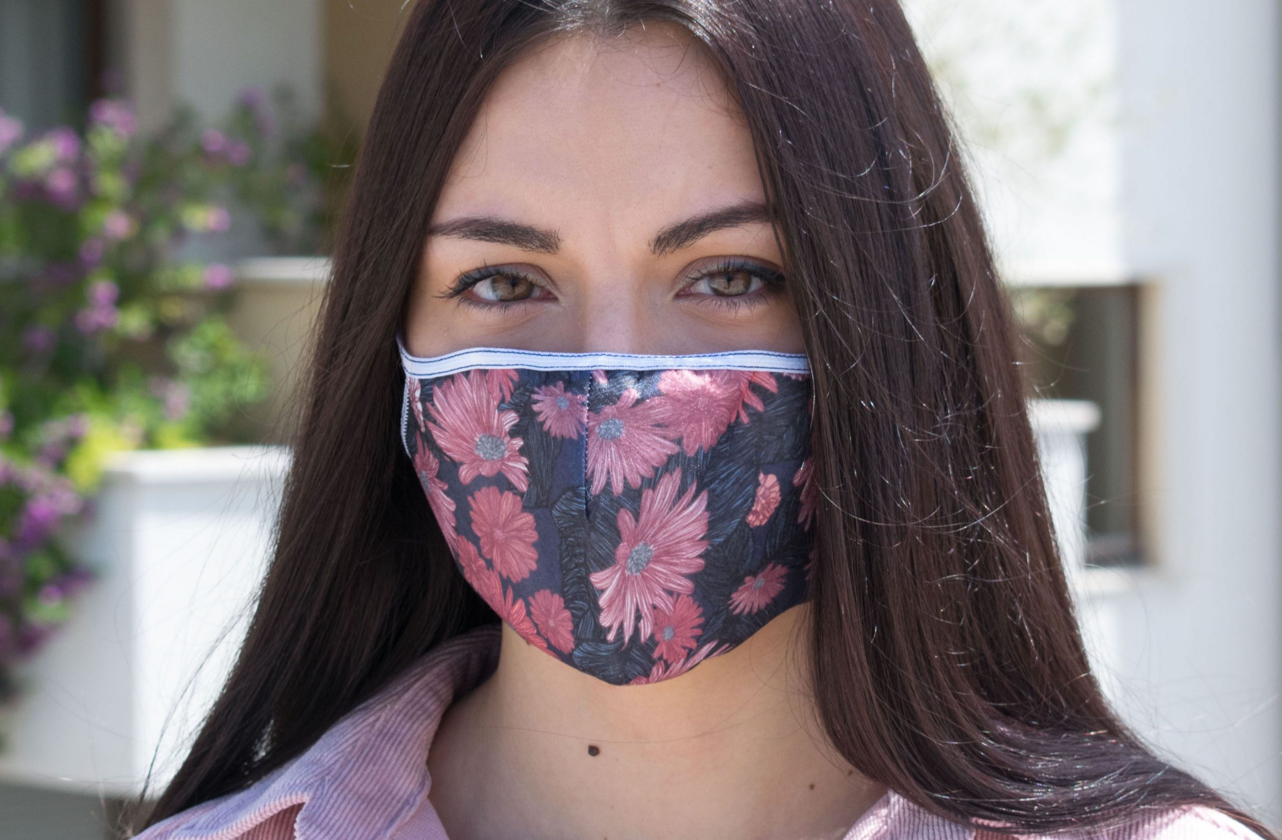 Mascherina protettiva donna 2 pezzi in 2 fantasie